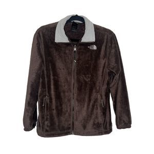 The North Face Jacket Girls Large Brown Fleece Full Zip
